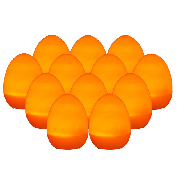 Simulación De Pascua Con Batería De 12 Uds., Decoración De Pascua, Huevos De Iluminación Led Multicolor Para Decoración Del Hogar, Regalo Para Niños seitruly HA042477-03