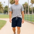 thumbnail image 3 of Dalix Lil Alien Court Short Sport Embroidered Casual Pocket Mesh Drawcord Waist Mens in Navy Blue 2XL XX-Large, 3 of 5