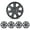 WJ-5085-BPM, variant on 4Pcs Set 14" Universal Wheel Rims Cover Hubcaps,Snap on Car Truck SUV,ABS+PC,Black Lacquer