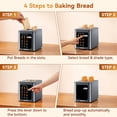 thumbnail image 5 of Mecity 2 Slice Smart Touchscreen Toaster, Stainless Steel Wide Slot Toaster with Auto Lift& Shut Off, Memory Function, Digital Bread Toaster for Bagels, 850W, 5 of 9