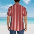 thumbnail image 6 of Goofa Stripes Red White Hawaiian Shirt for Men, Unisex Summer Beach Casual Short Sleeve Button Down Shirts,Aloha Tropical Floral print shirt-X-Large, 6 of 9