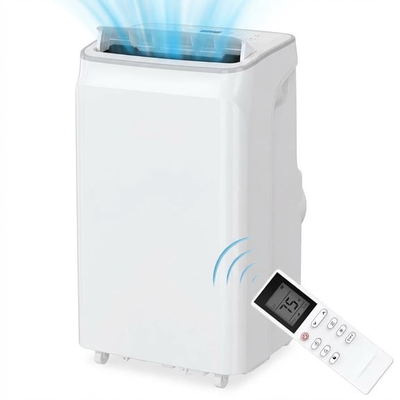14,000 BTU Portable Air Conditioner – 3-in-1 AC Unit with Fan & Dehumidifier, Remote, Window Kit, Quiet Sleep Mode for Rooms up to 750 Sq.Ft, Bedroom, Living Room, Home Office