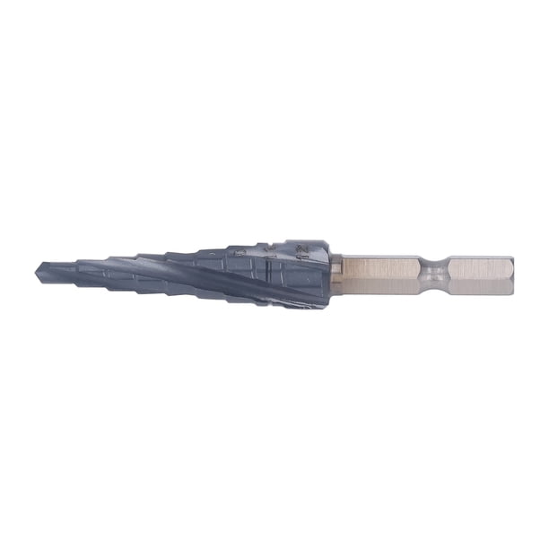 Broca Escalonada De 9 Tamaños, Broca Escalonada Ranurada En Espiral De 4 Mm A 12 Mm, Vástago De 1/4 De Pulgada, Duradera Para Placas De Metal
