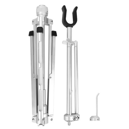 Foldable Bracket for Compound & Recurve Bows Perfect Hunting Accessory Silver Bow Stand Holder