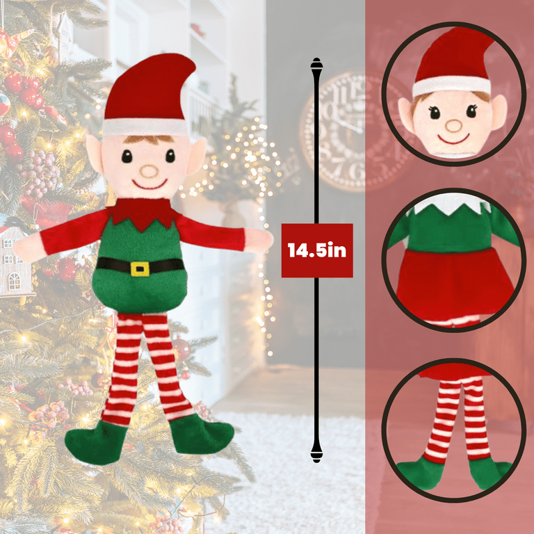 Homchy Christmas Decoration Creative Plush Elf-Dolls Christmas
