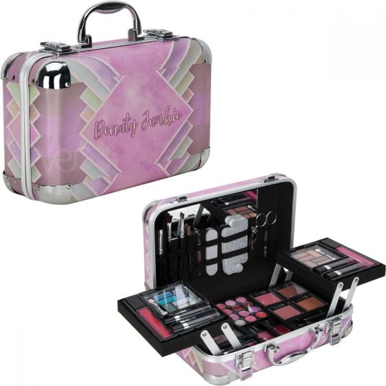 Beauty Junkie 61pcs Makeup Gift Set with Extendable Trays and Mirror - VMK1506