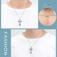 thumbnail image 4 of Forever in My Heart Birthstone Personalized Double Cross Urn Pendant Cremation Jewelry for Ashes Cross Ashes Keepsake, 4 of 7