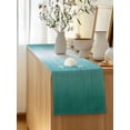 thumbnail image 5 of Table Runner 60 Inches Long for Kitchen Dining, Teal Green Ombre Dresser Scarf Farmhouse, Dining Table Decorations for Wedding/Parties, Contemporary Gradient Abstract Art 13 x 60 In, 5 of 8