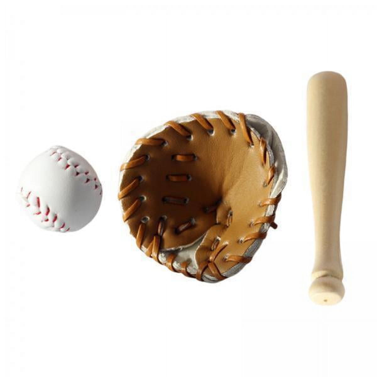 Xuanheng Ensemble de Baseball Miniature 3x, Gant et Balle de Baseball, Ensemble de Sport Miniature
