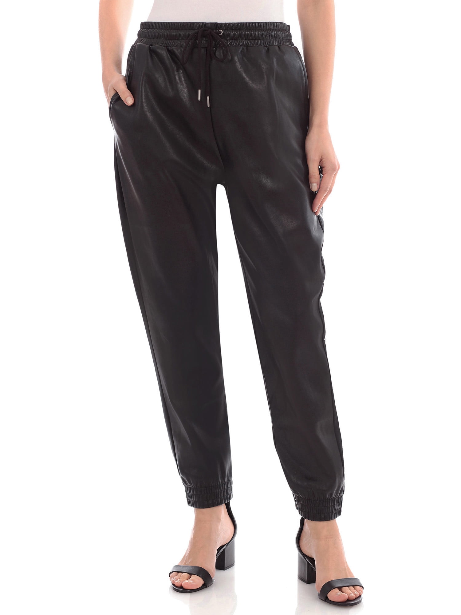 Faux Leather Joggers 