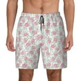 thumbnail image 2 of Picia Floral pattern Mens Swim Trunks with Compression Liner Stretch Beach Shorts Quick Dry with Zipper Pockets No-Chafing Board Shorts-XX-Large, 2 of 9