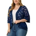 thumbnail image 4 of NOMADIC NOOK Women's Plus Size Summer Lace Sheer Kimono Lightweight Shrug Cardigans, 4 of 5