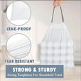 thumbnail image 6 of Heavy Duty 3-4 Gallon Drawstring Small Trash Bags, 6 Rolls White Unscented Garbage Can Liners, Leak Resistant Small Waste Bags For Bathroom Desktop Home Use, 6 of 6