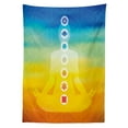 thumbnail image 3 of Ambesonne Yoga Tablecloth Rectangular Table Cover, Body Silhouette in Lotus, 60"x90", Multicolor, 3 of 4