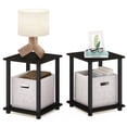 thumbnail image 3 of Furinno SIMPLISTIC Set of 2 Nightstand. Bedside Table. End Table. Espresso, 3 of 4