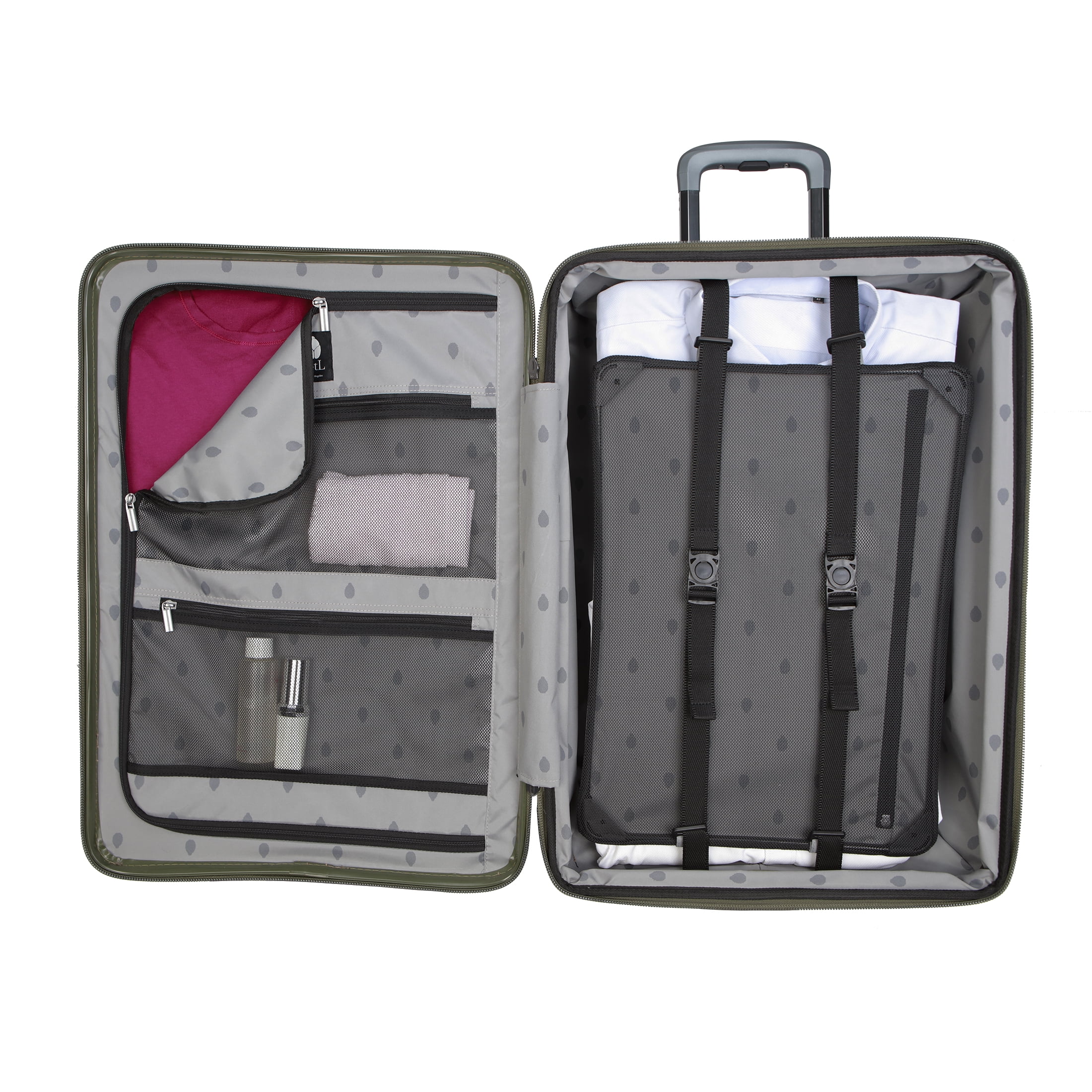 btL 20-inch Carry-On Expandable Hardside Upright Luggage With 360 Spinner Wheels and Divider Pockets, Green