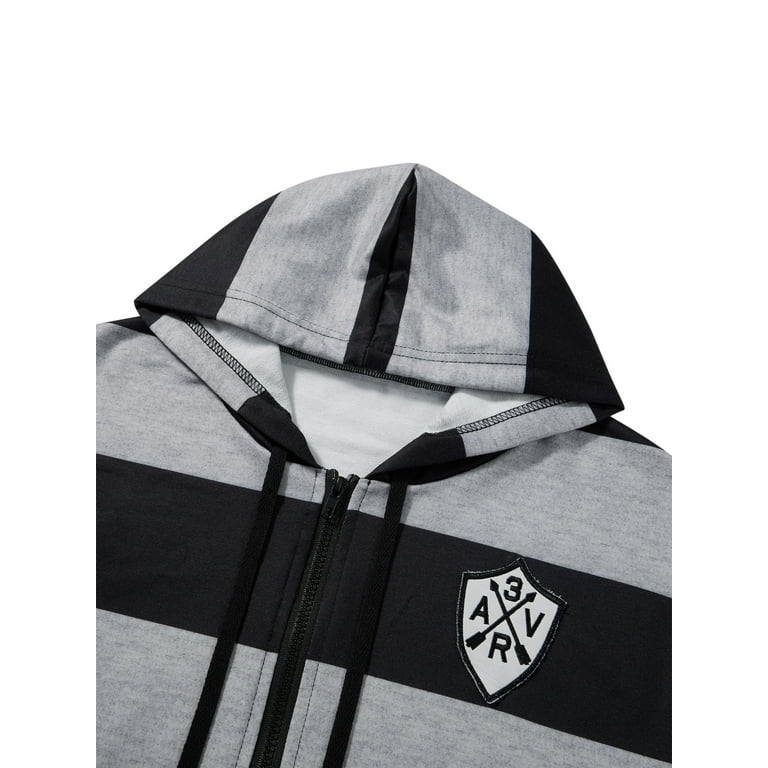 Women Y2k Zip Up Hoodie for Women Long Sleeve Striped Graphic