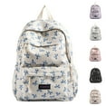thumbnail image 2 of ibiyuan School Backpacks Bow Decor Laptop Lightweight Travel School Bag for Ages 10 to 18, High School, University, Campus, Vacation, Outdoor Activities, 2 of 9