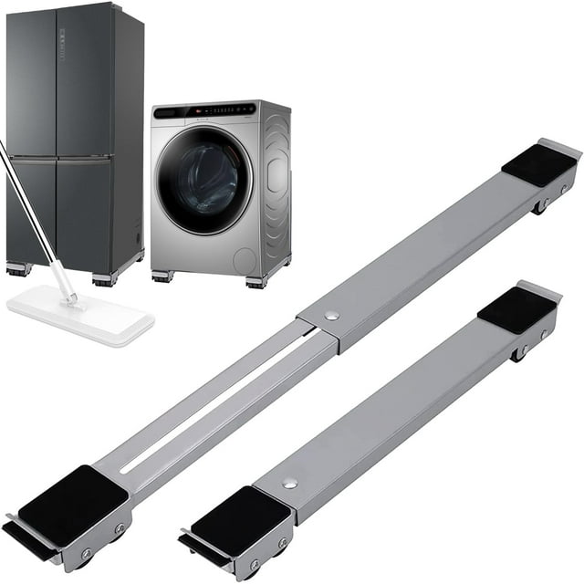 Base Retráctil para Lavadora con Ruedas,Soporte para Frigorífico, 46-71 cm Base Móvil Portátil para Varios Electrodomésticos, Lavadora, Nevera, Secadora, Carga de 300KG(Gris)