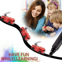 Gifts for Kids! Fwttom Toy Cars, Line Induction Car and Pen Toy Car Automatic Induction Road Marking Train Children's Toy 5Ml