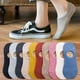 thumbnail image 3 of Calcetines para hombre y mujer, calcetines finos de algodón de verano, calcetines náuticos invisibles de silicona antideslizantes con tira dura, calcetines cortos de boca baja para mujer, 3 of 6
