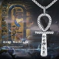 thumbnail image 5 of Coachuhhar Ankh Necklace for Men Women 925 Sterling Silver Ankh Cross Pendant Eye of Horus Ancient Egyptian Jewelry Gifts for Men, 5 of 6