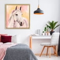 thumbnail image 2 of Sunset White Horse Gold Framed Floater Canvas Wall Art, design by Kim Allen, 2 of 10