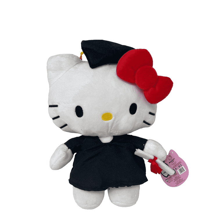 Hello Kitty Graduation Plush, 11 inches, Mini Tote Bag Set, High