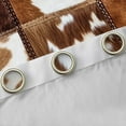 thumbnail image 4 of Homewish Country Farm Cowhide Black Out Curtains,Rustic Farmhouse Cabin Curtains Pack of 2 (42x63 Each),Patchwork Cow Hide Bedroom Curtains For Men Women,Ultra Soft Home Decor, 4 of 6