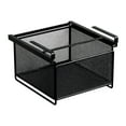 thumbnail image 4 of Organizador metálico para cajones bajo el armario, porta bragas deslizante que ahorra espacio, perchero para corbatas Negro, 4 of 9