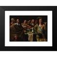 thumbnail image 2 of Gregorius Oosterlinck 24x18 Black Modern Framed Museum Art Print Titled - The Five Senses (circa 1660), 2 of 5