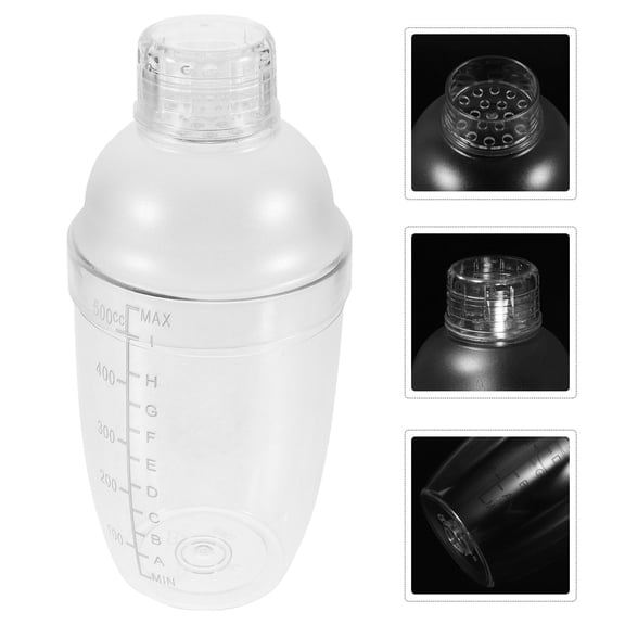 Supvox Plastic Cocktail Shaker with Strong Material and Clever Design for Bar Use