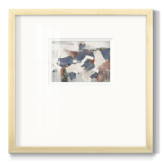 Blue Abstract-Premium Framed Print
