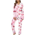 thumbnail image 6 of Censtreet Women's Pajama Set 2025 Lounge Sets Long Sleeve Sleepwear Soft 2 Piece Pjs with Pockets, 6 of 6