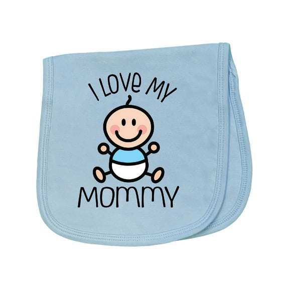 Inktastic I Love My Mommy Baby Boy Baby Burp Cloth