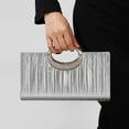thumbnail image 3 of Jaucin Women's Glitter Embossed Evening Tote Bag Magnetic Top Handle Chain Shoulder Strap Clutch Wallet Wedding Clutch, 3 of 22