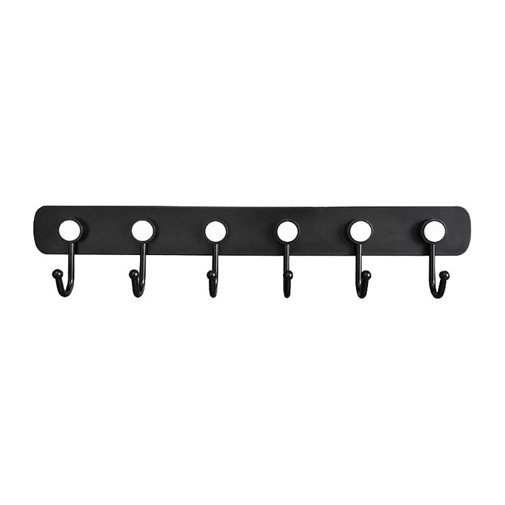 Hook Rack Rail Wall Mounted Coat Hat Hanger Entryway Bathroom Towel Bag