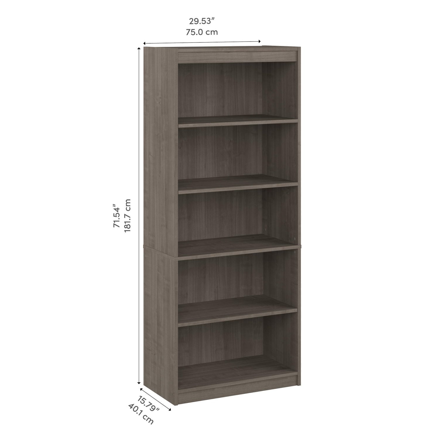 Bibliothèque à 5 tablettes Ridgeley de Bestar, érable argenté