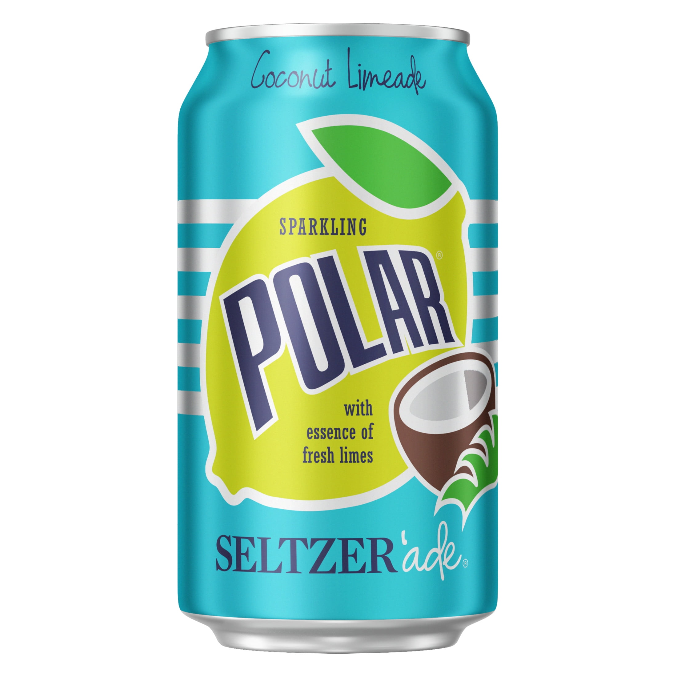 Polar Zero Calorie Coconut Limeade Sparkling Seltzer Water, 12 fl oz, 8 Pack Cans