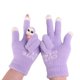 thumbnail image 3 of Guantes de pantalla táctil de lana a prueba de frío con forro polar cálido y grueso con dedos abiertos para mujer de invierno, 3 of 6