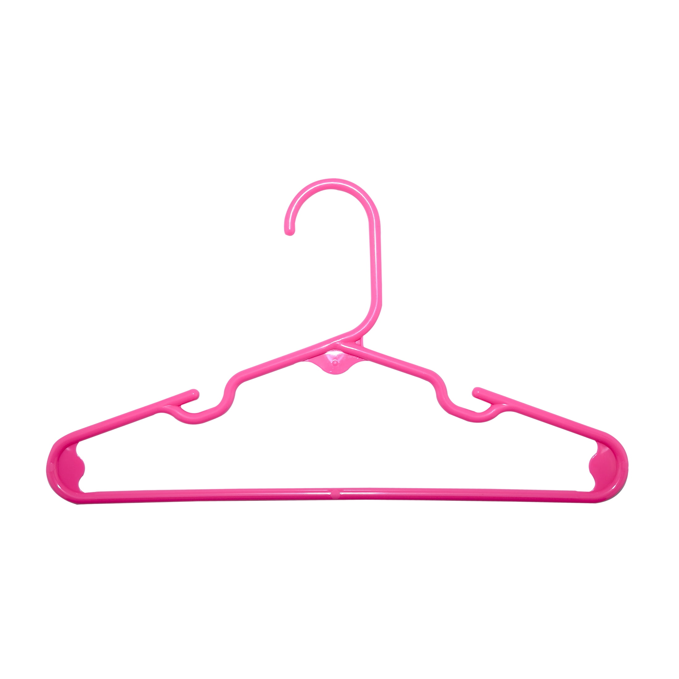 Kub 5 Pink Kids Plastic Adjustable Clothes Hangers(Child Clothing Hanger)