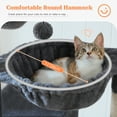 thumbnail image 4 of PAWZ Road 49" Large Cat Tree Multi-Level Scratcher with Two Hammocks&Condo for Indoor Cats Dark Gray, 4 of 11