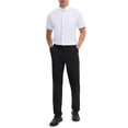 thumbnail image 2 of Camisas de vestir de manga corta para hombres, inspiradas en el Día del Padre, con stretch, ligeras, formales y de botón, 2XL, blancas, 2 of 6