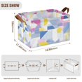 thumbnail image 7 of Yayeee Foldable Storage Basket for Shelves with Handles Waterproof Cloth Bins, Retro Simple Shapes, 7 of 7