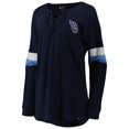 thumbnail image 2 of Women's New Era  Navy Tennessee Titans Athletic Varsity Lightweight Lace-Up Long Sleeve T-Shirt, 2 of 3