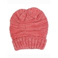 thumbnail image 2 of Gravity Threads Trendy Oversized Chunky Soft Beanie + Winter Gloves - Dark Rose, 2 of 2