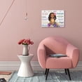 thumbnail image 4 of African American Girl Wall Art Fashion Black Girl Portrait Canvas Picture You Are Beautiful Bible Poster for Girl''s Bedroom Home School Nursery Decor Inspirational Gift 12"x16", 4 of 6