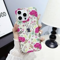 Allytechgroup Floral Series Case for Apple iPhone 17 Pro, Lightweight Soft TPU Clear Back Cover Anti-Yellowing Shockproof Protective Bumper Phone Case for iPhone 17 Pro Girls Women, F