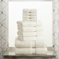 thumbnail image 2 of Superior 800 GSM Egyptian Cotton 4-Piece Hand Towel Set, Soft Ultra Absorbent Towels, Latte, 2 of 9