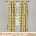 thumbnail image 3 of Ambesonne Funny Curtains, Teddy Bears Doodle Comic, Pair of 28"x95", Multicolor, 3 of 5
